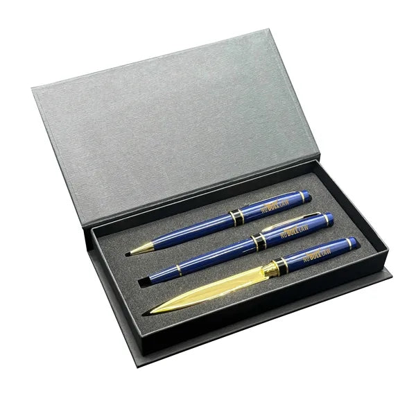 Premade Triple Pen Set with Windsor-II Letter Opener