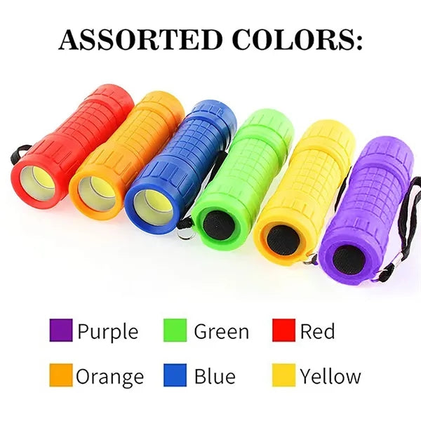 9 Led Compact Handheld Torch Flashlight with Lanyard