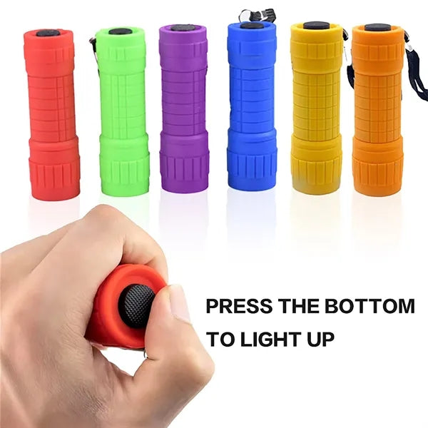 9 Led Compact Handheld Torch Flashlight with Lanyard