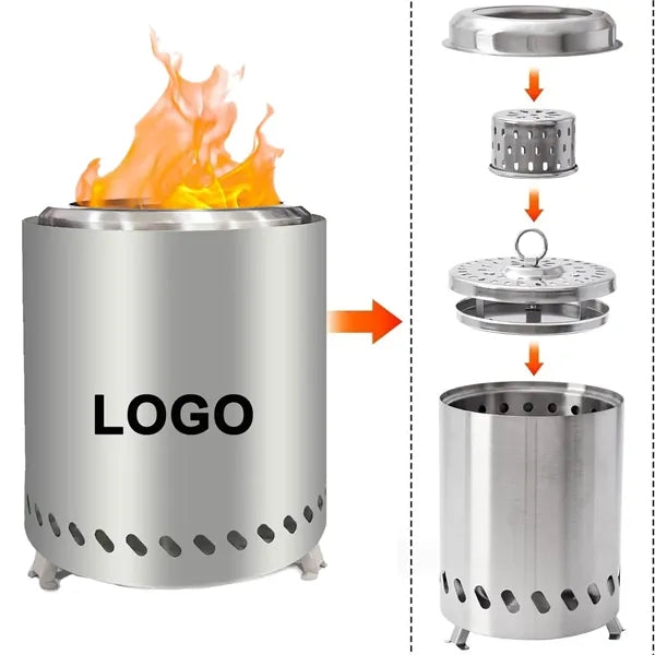 5.5 in mini Stainless Steel Tabletop Fire Pit