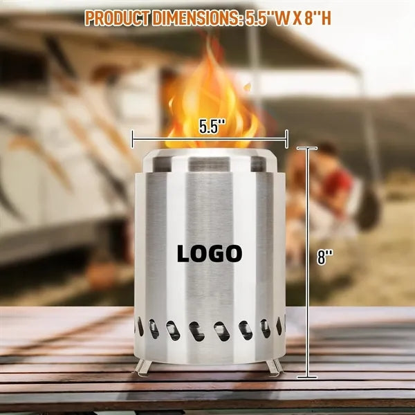 5.5 in mini Stainless Steel Tabletop Fire Pit