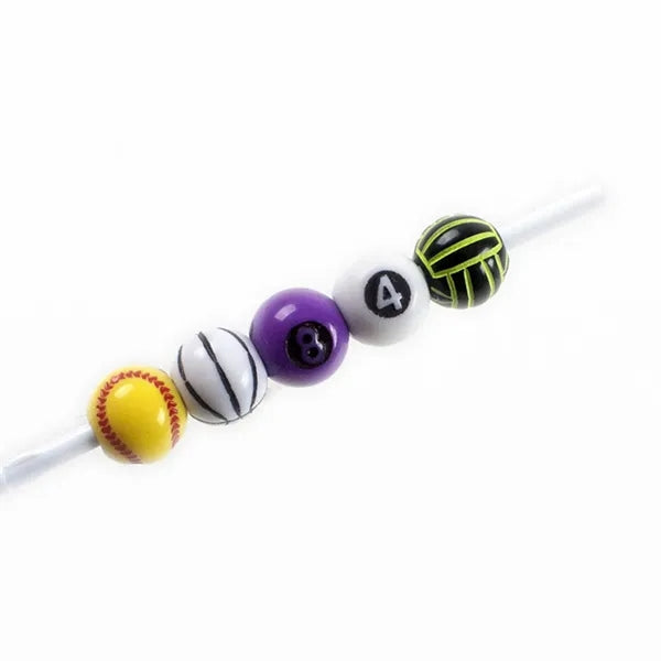 Sports Soccer Basketball Baseball Gel Ink Bead Ballpoint Pen