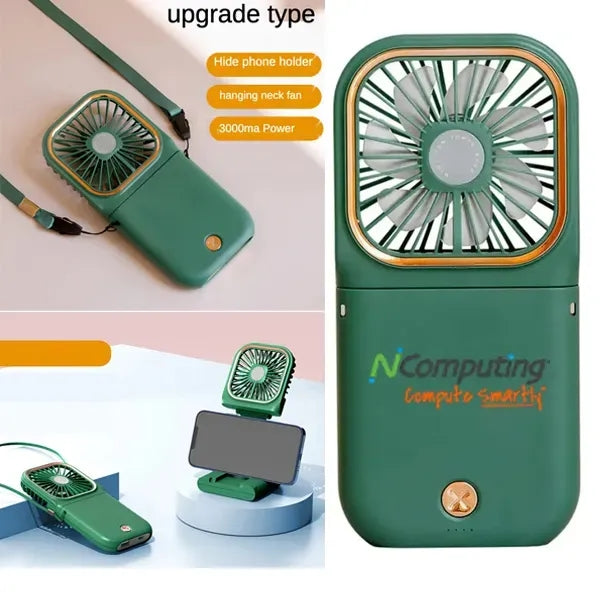 Free Shipping Mini Portable Fan With Power bank