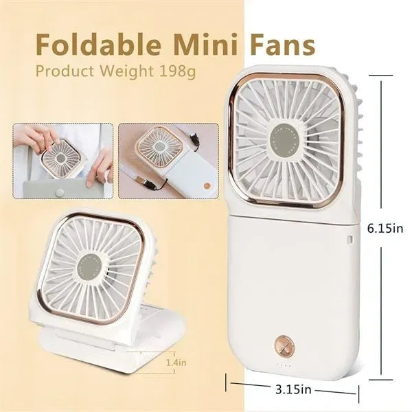 Free Shipping Mini Portable Fan With Power bank