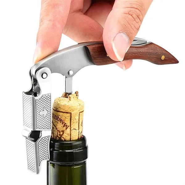 Foldable Stainless Steel Wine and Beer Opener with Knife