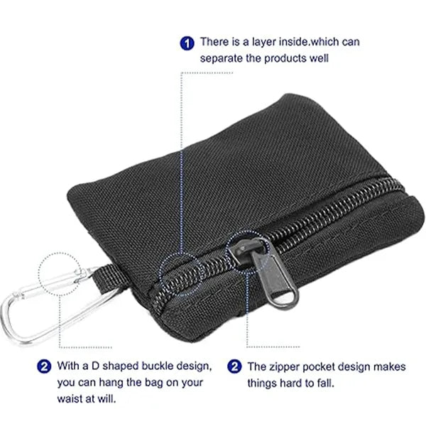 Mini Pouch Outdoor Wallet Portable Key Card Coin Bag Camping