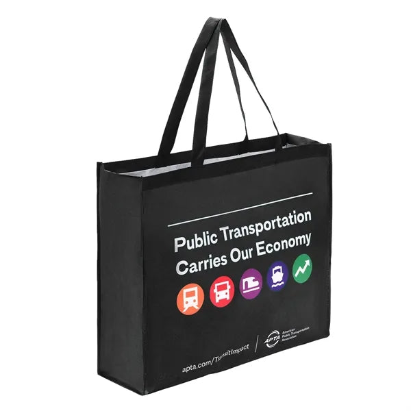 Sublimated PET Non-Woven Tote Bag Gusset -2 Sided 18"x16"x5"