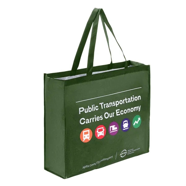 Sublimated PET Non-Woven Tote Bag Gusset -2 Sided 18"x16"x5"