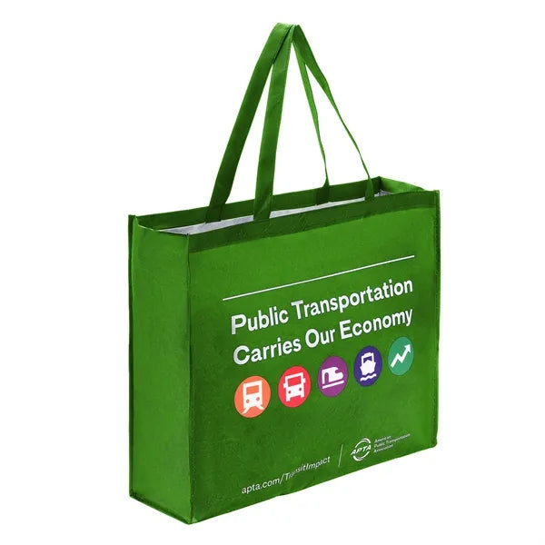 Sublimated PET Non-Woven Tote Bag Gusset -2 Sided 18"x16"x5"