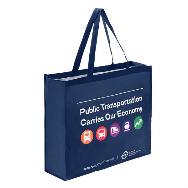 Sublimated PET Non-Woven Tote Bag Gusset -2 Sided 18"x16"x5"