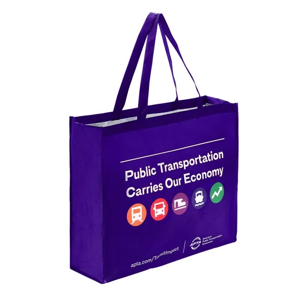 Sublimated PET Non-Woven Tote Bag Gusset -2 Sided 18"x16"x5"