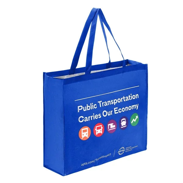 Sublimated PET Non-Woven Tote Bag Gusset -2 Sided 18"x16"x5"