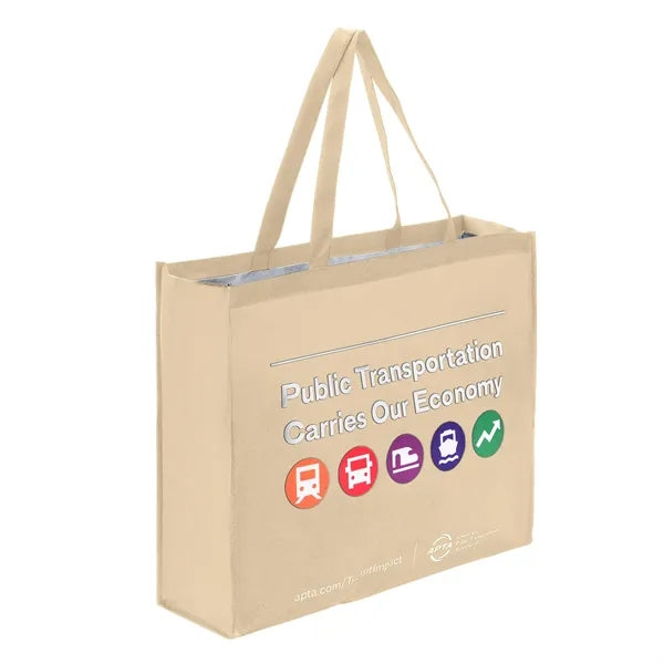 Sublimated PET Non-Woven Tote Bag Gusset -2 Sided 18"x16"x5"