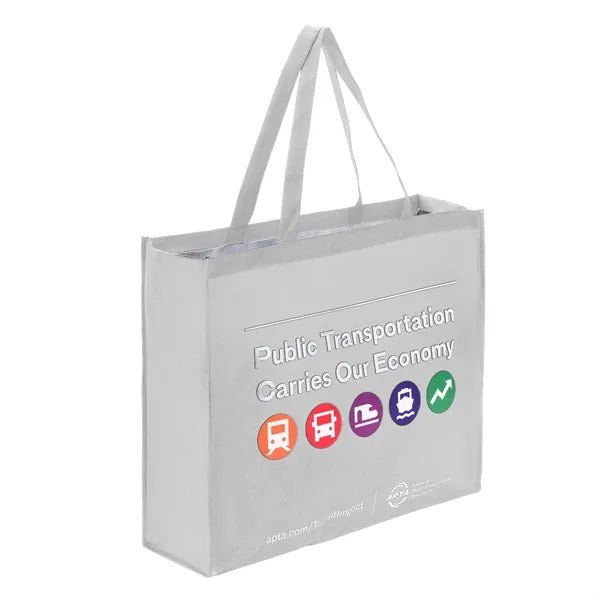 Sublimated PET Non-Woven Tote Bag Gusset -2 Sided 18"x16"x5"