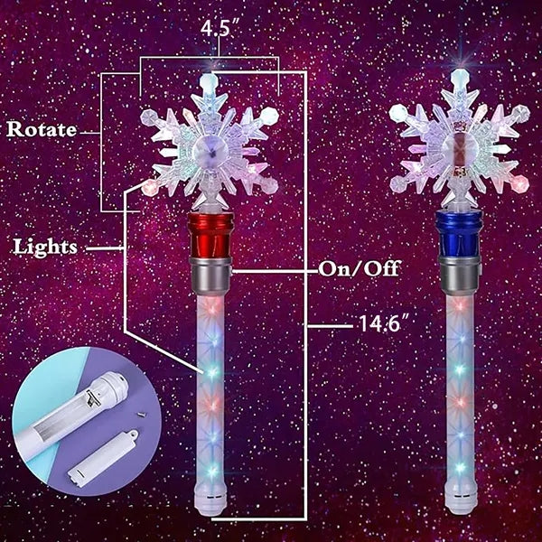 Snowflake Spinning Wands