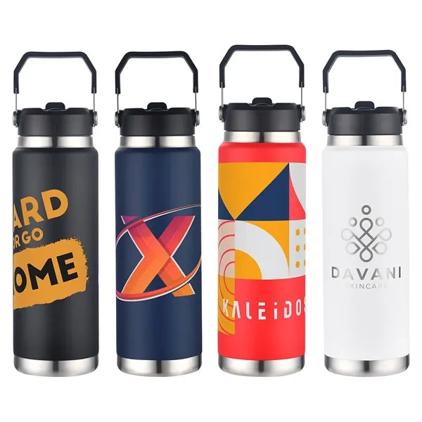 Senago 30 oz Vacuum Insulated Stainless Steel Bottle with Bu
