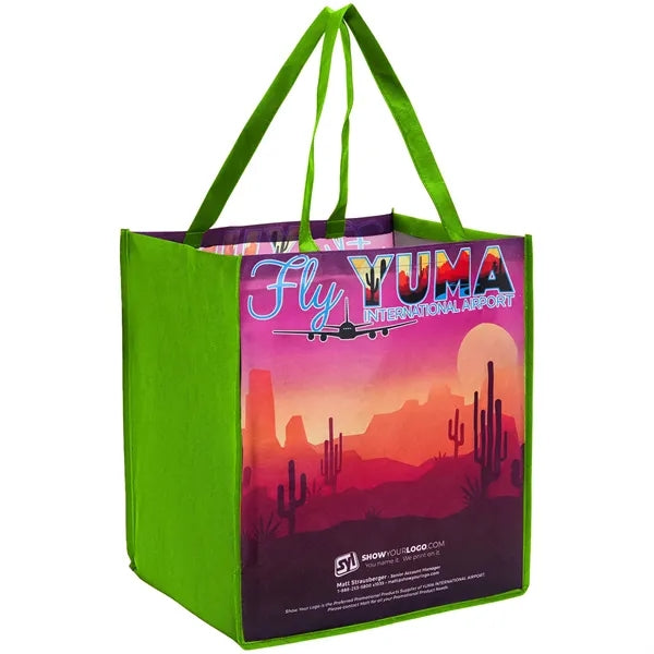 Sublimated PET Non-Woven Grocery Tote Bag