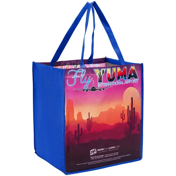 Sublimated PET Non-Woven Grocery Tote Bag