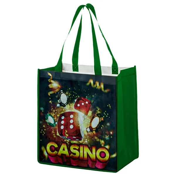 Sublimated PET Non-Woven Gusset Tote Bag -2 Sided 12"x13"x8"