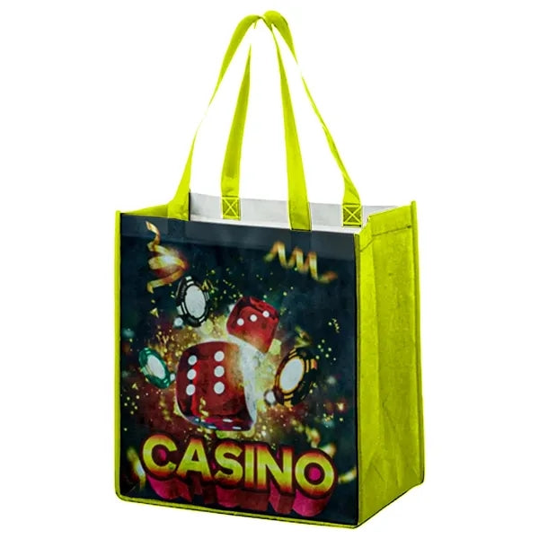 Sublimated PET Non-Woven Gusset Tote Bag -2 Sided 12"x13"x8"