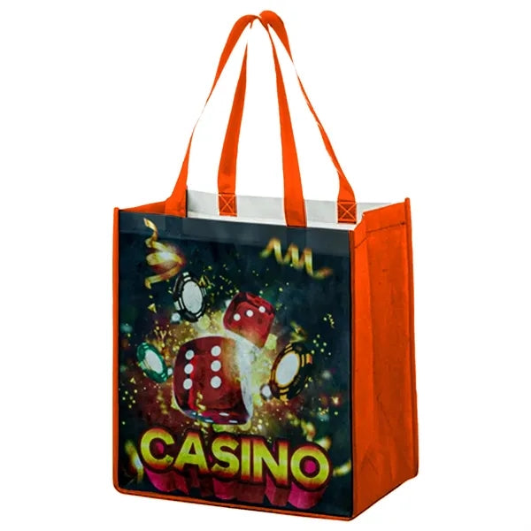 Sublimated PET Non-Woven Gusset Tote Bag -2 Sided 12"x13"x8"