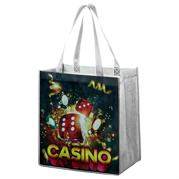 Sublimated PET Non-Woven Gusset Tote Bag -2 Sided 12"x13"x8"