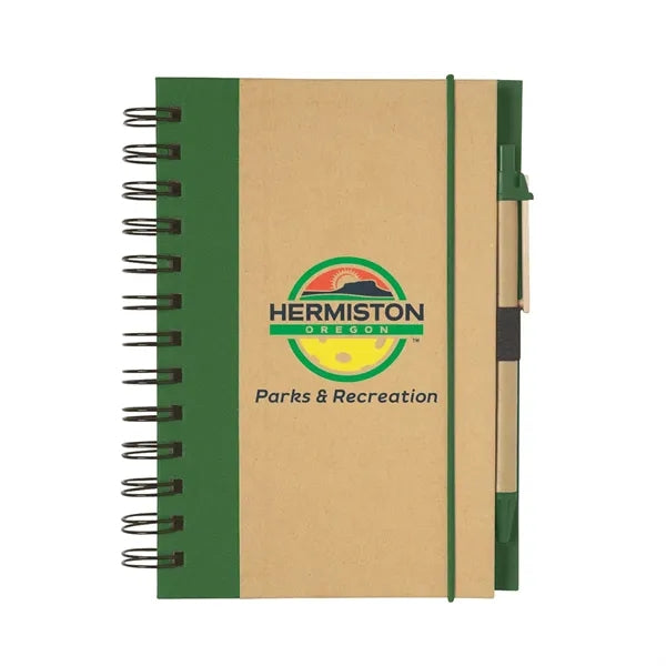 Full color Eco-Inspired Spiral Notebook & Pen