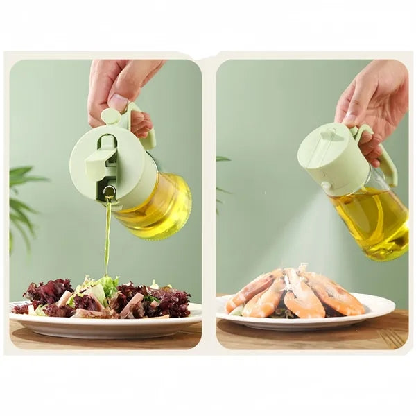 16oz 2 In 1 Oil Dispenser Bottle For Kitchen Frying BBQ
