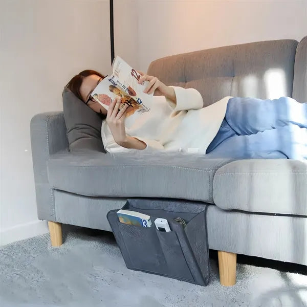 Portable Hanging Felt Headboard Storage Bag With Pocket