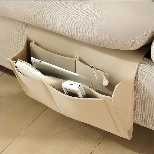 Portable Hanging Felt Headboard Storage Bag With Pocket