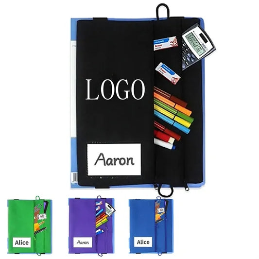 Double Layer Pen Case with Elastic Straps