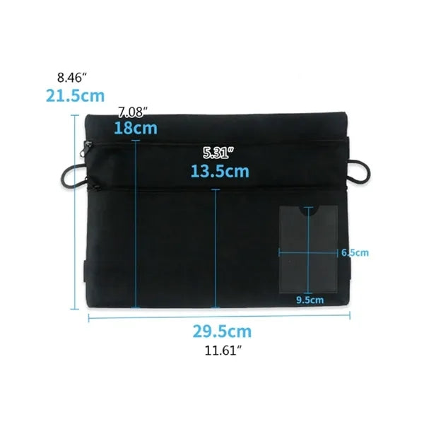 Double Layer Pen Case with Elastic Straps