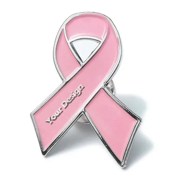 Metal Awareness Ribbon Lapel Pin