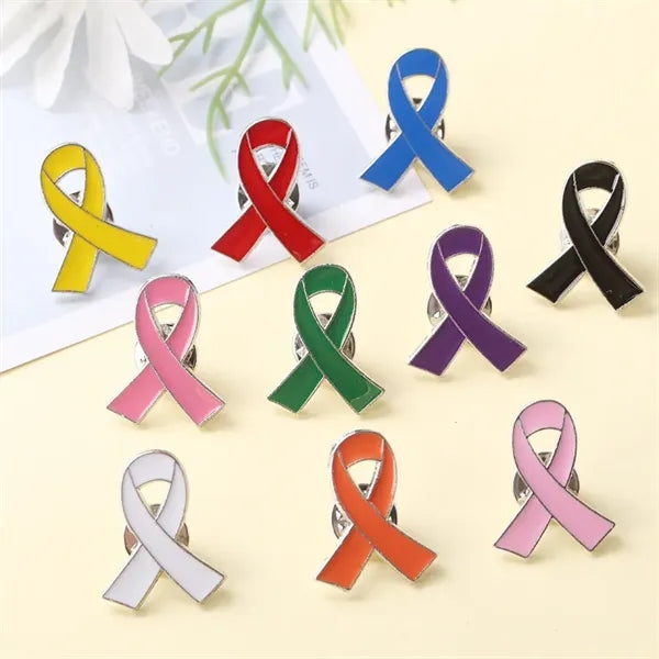 Metal Awareness Ribbon Lapel Pin