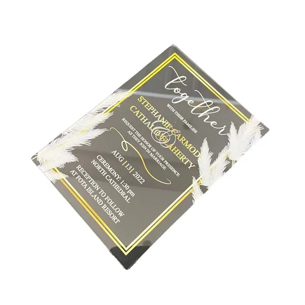 4" x 6" Full Color Printed Clear Acrylic Invitations