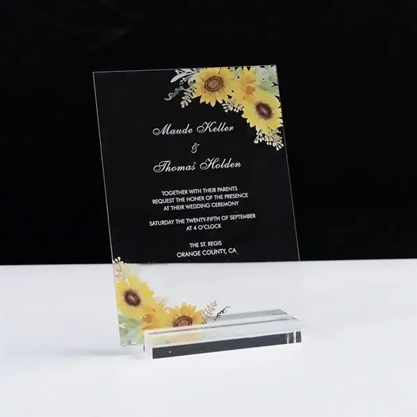 5" x 7" Full Color Printed Clear Acrylic Invitations