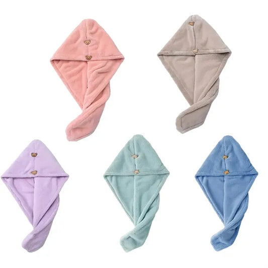 Coral Fleece Absorbent Dry Hair Towel
