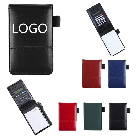 A7 Journal Pocket Notebook with Calculator and Pen Holder