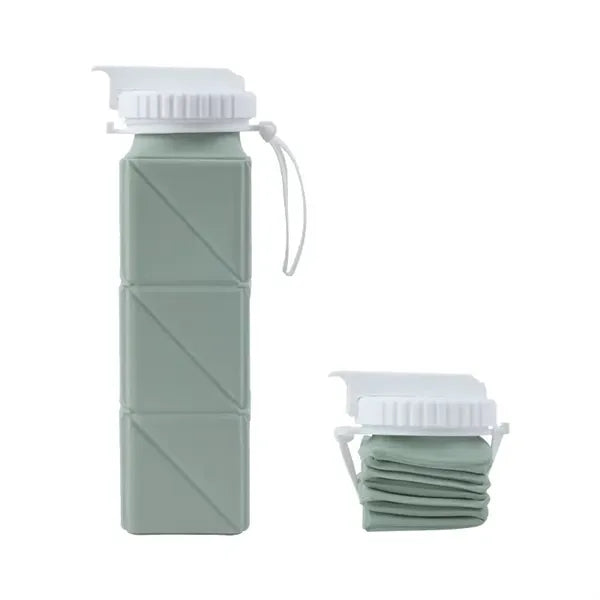 Outdoor Portable Square Silicone Foldable Water Bottle
