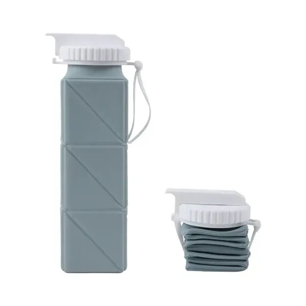 Outdoor Portable Square Silicone Foldable Water Bottle