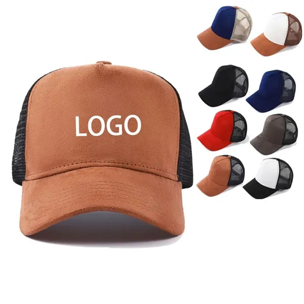 5 Panel Suede Grid Baseball Cap