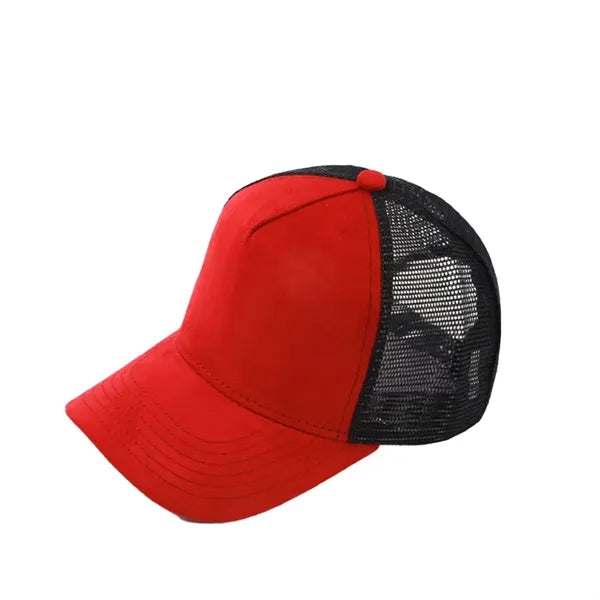 5 Panel Suede Grid Baseball Cap