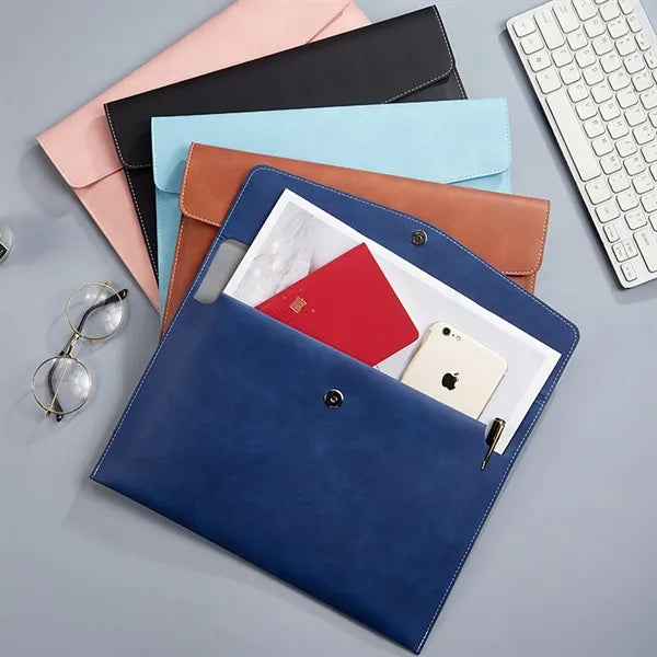 Pu Leather A4 Magnetic File Folder