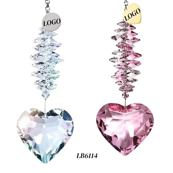 Heart Crystal Ball Prism Suncatcher Garden Hanging Decor