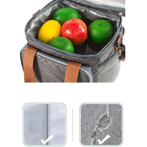 Camping Picnic Insulated Lunch Bag With Double Layer Large