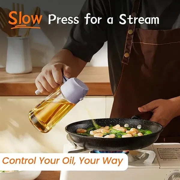 16oz Bottle for Kitchen 2 in 1 Oil Dispenser and Sprayer