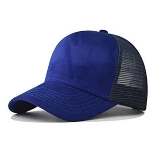 5 Panel Suede Mesh Back Baseball Caps Trucker Hats