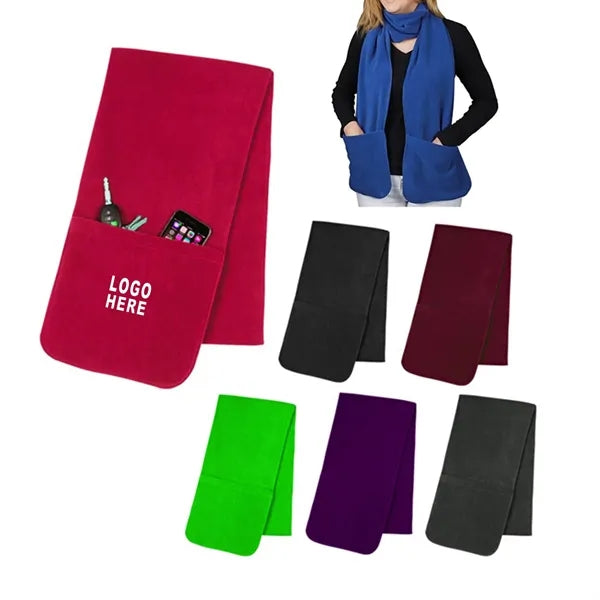 Fleece Scarves Shawls With Pockets