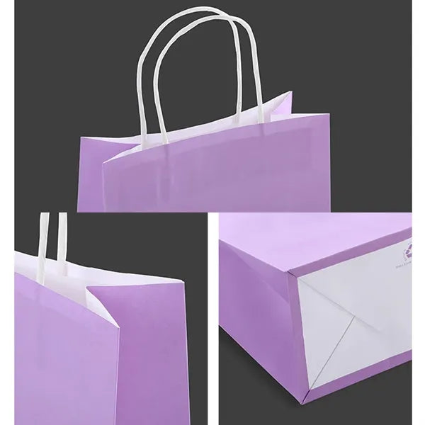 Kraft Paper Gift Bags with Handles - 6x3x8