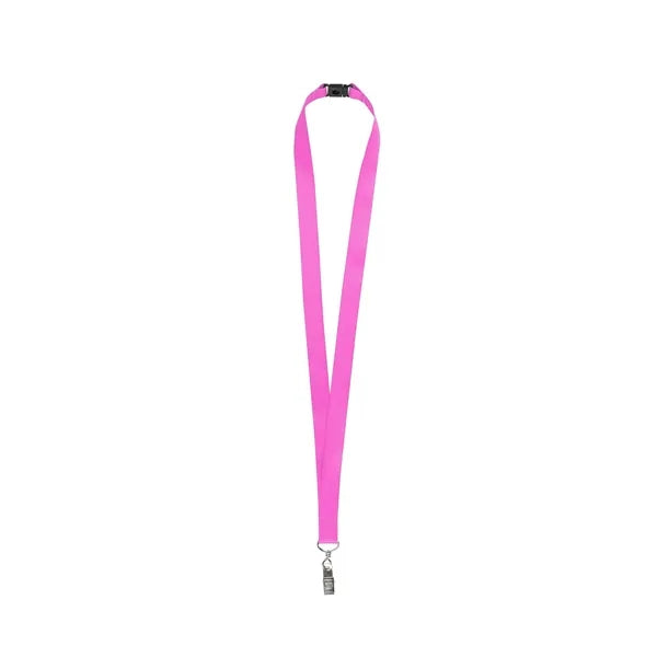 3/4'' Full Color Lanyard w/ Bulldog Clip & Breakaway